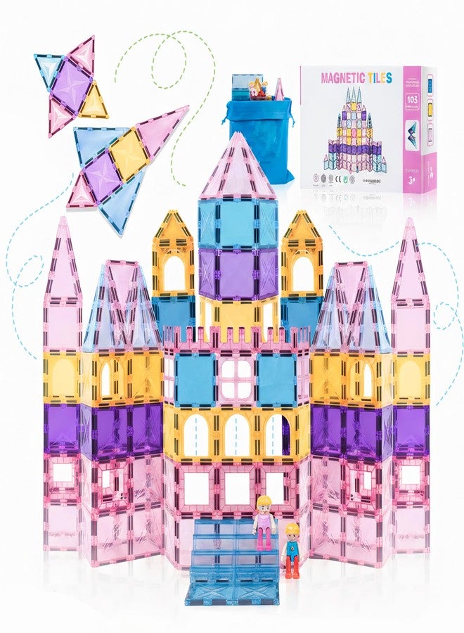 SNAPTRON Magnetic Blocks for Kids Tiles -103Pieces Set Gifts for Girls, Boys, Magnetic Blocks for Kids 3+ Years, 4 5 6 7 8 9 10/ Constructing & Learning Builder Educational Magnatiles Game - Image 1